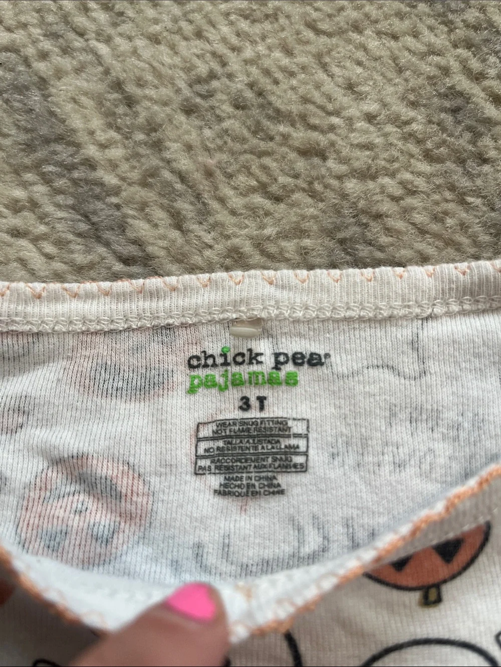 Chick Pea Halloween Ghost & Pumpkin Pajama Set - White and Orange